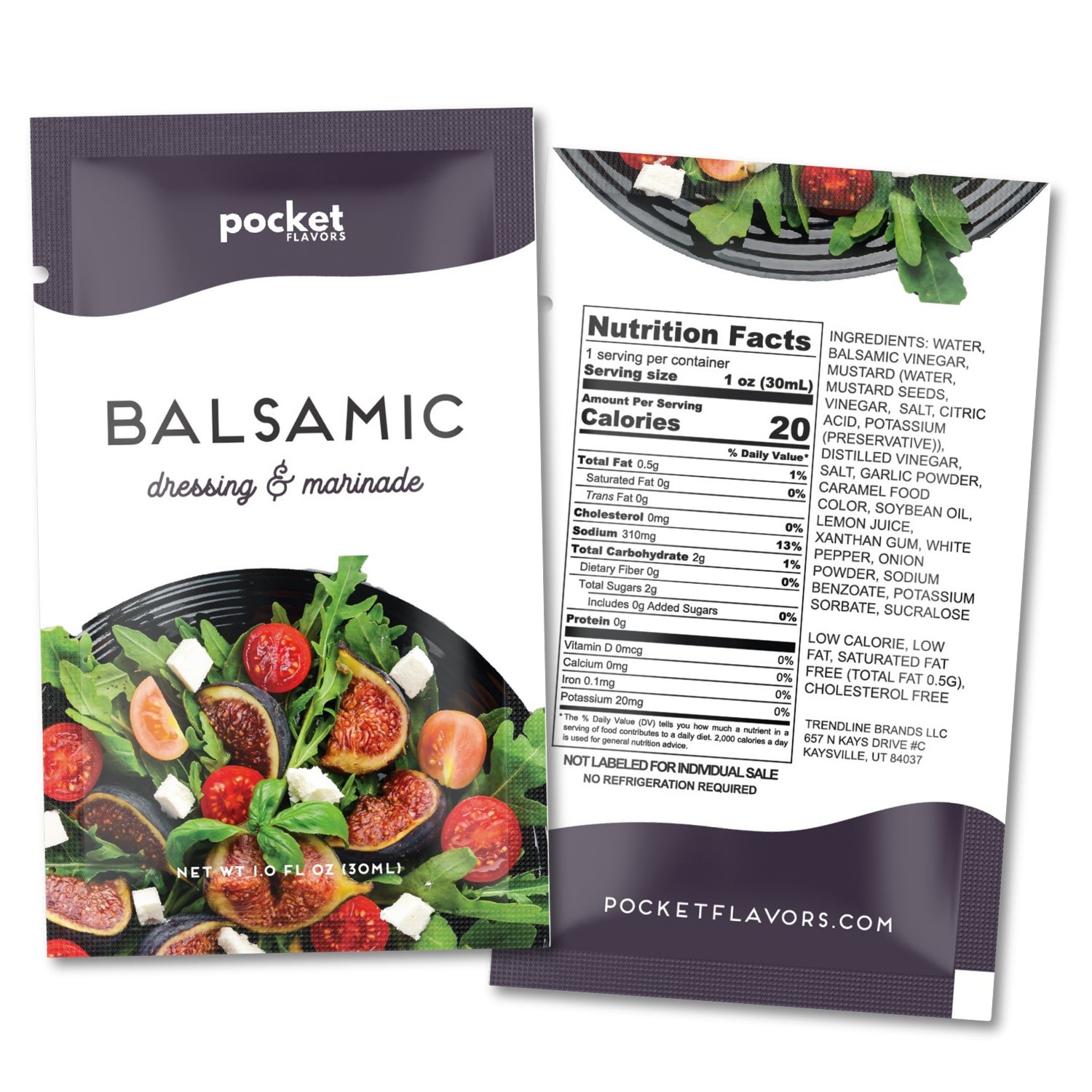 Low-Calorie Balsamic Dressing Packets | Pocket Flavors 8 Count Low-Calorie Balsamic Dressing Packets | Pocket Flavors 8 Count