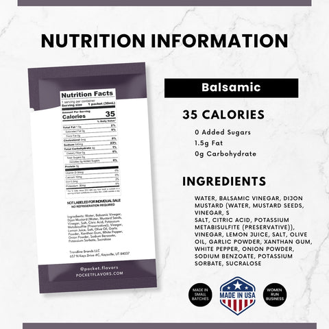 Balsamic Low-Calorie Salad Dressing Packets
