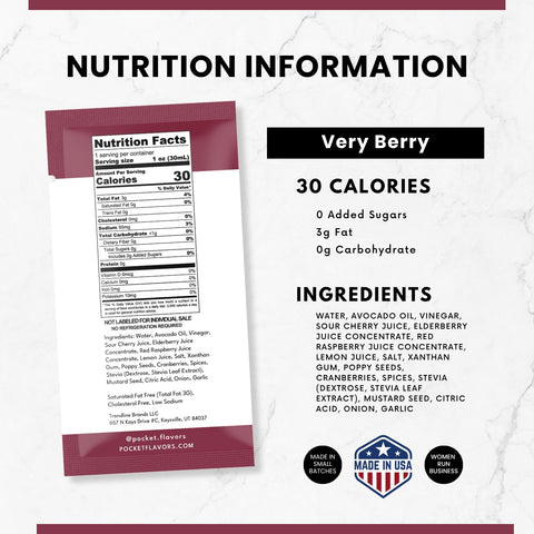 Very Berry Low-Calorie Salad Dressing Packets
