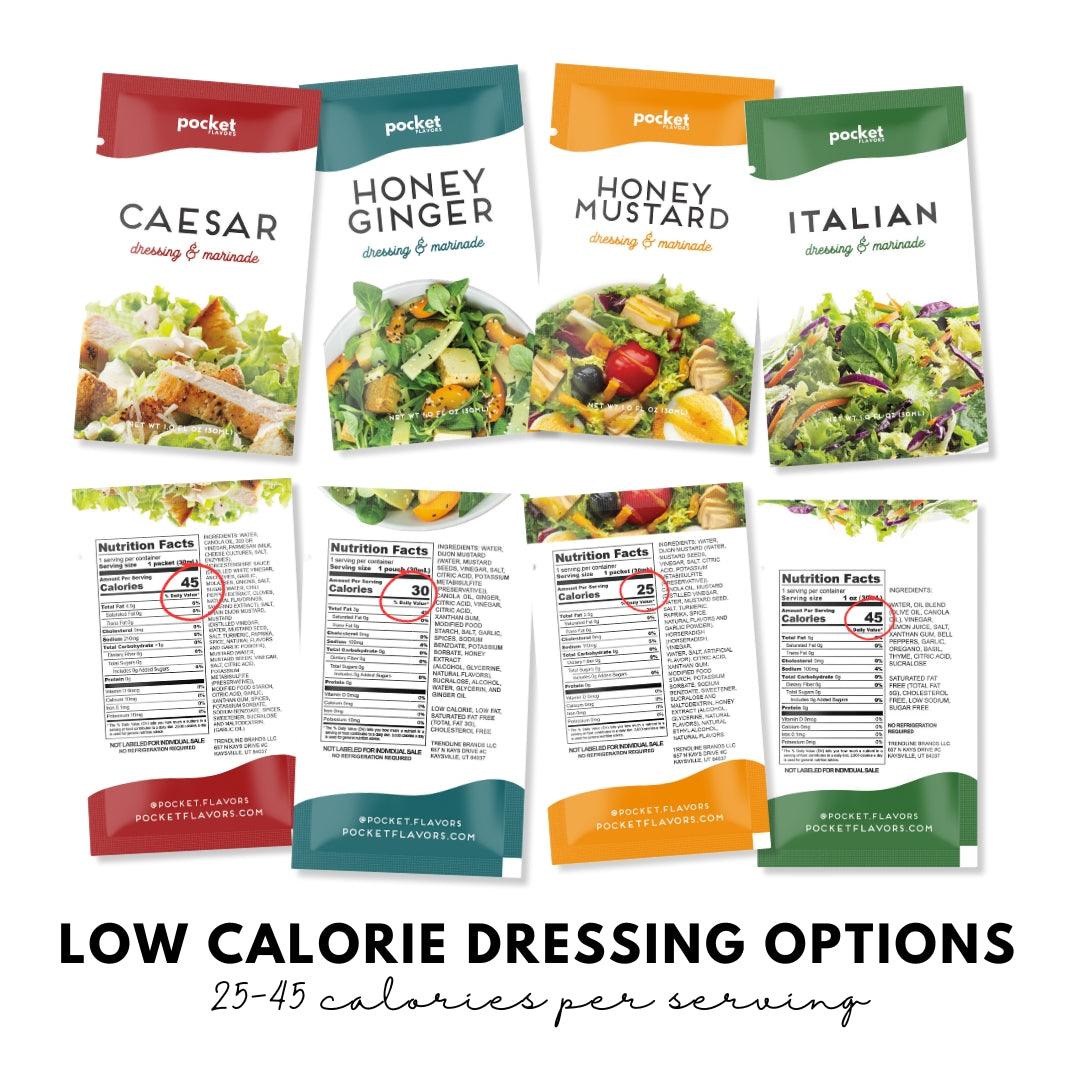 Variety Pack Low Calorie Dressings - New Flavors – Pocket Flavors