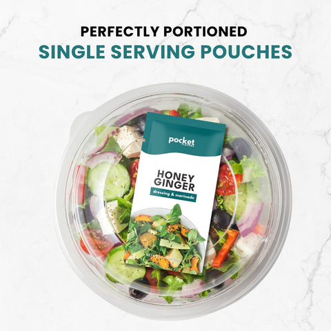 Honey Ginger Low-Calorie Salad Dressing Packets