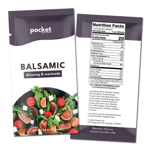 Low-Calorie Balsamic Dressing Packets