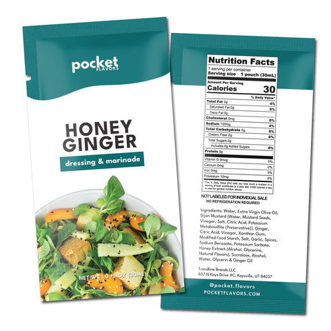 Honey Ginger Low-Calorie Dressing Packets