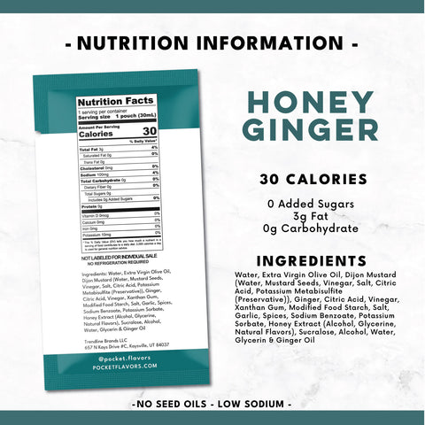 Honey Ginger Low-Calorie Dressing Packets
