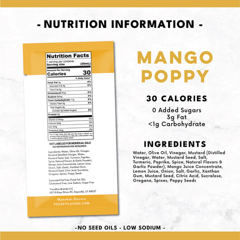 Mango Poppy Low-Calorie Salad Dressing Packets