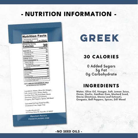 Greek Low-Calorie Dressing Packets