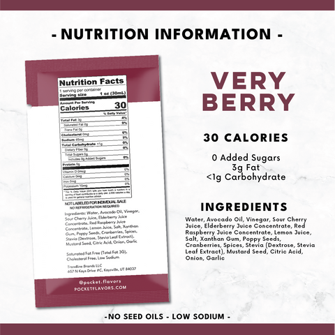 Very Berry Low-Calorie Salad Dressing Packets