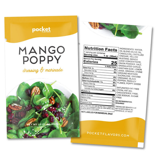 Mango Poppy Low-Calorie Salad Dressing Packets